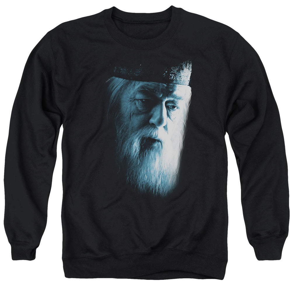 Harry Potter Dumbledore Face Mens Crewneck Sweatshirt Black Officially Licensed