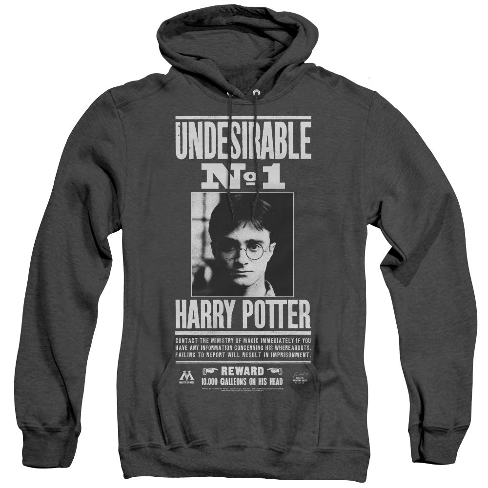 Harry Potter Undesirable No 1 Heather Mens Hoodie Black Officially Licensed