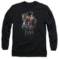 Harry Potter Deathly Hollows Cast Mens Long Sleeve Shirt Black Officially Licensed Officially Licensed