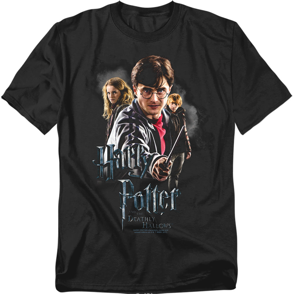 Harry Potter Deathly Hollows Cast Mens T Shirt Black Officially Licensed