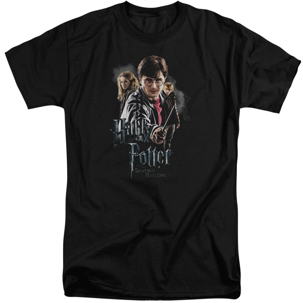 Harry Potter Deathly Hollows Cast Mens Tall T Shirt Black Officially Licensed
