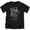 Harry Potter Deathly Hollows Cast Juvenile Kids Youth T Shirt Black Officially Licensed