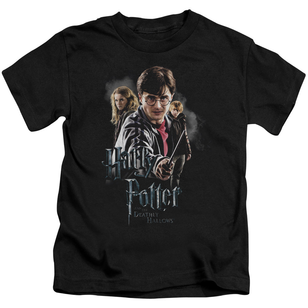 Harry Potter Deathly Hollows Cast Juvenile Kids Youth T Shirt Black Officially Licensed