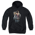 Harry Potter Deathly Hollows Cast Kids Youth Hoodie Black Officially Licensed