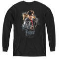 Harry Potter Deathly Hollows Cast Long Sleeve Kids Youth T Shirt Black Officially Licensed