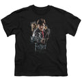 Harry Potter Deathly Hollows Cast Kids Youth T Shirt Black Officially Licensed