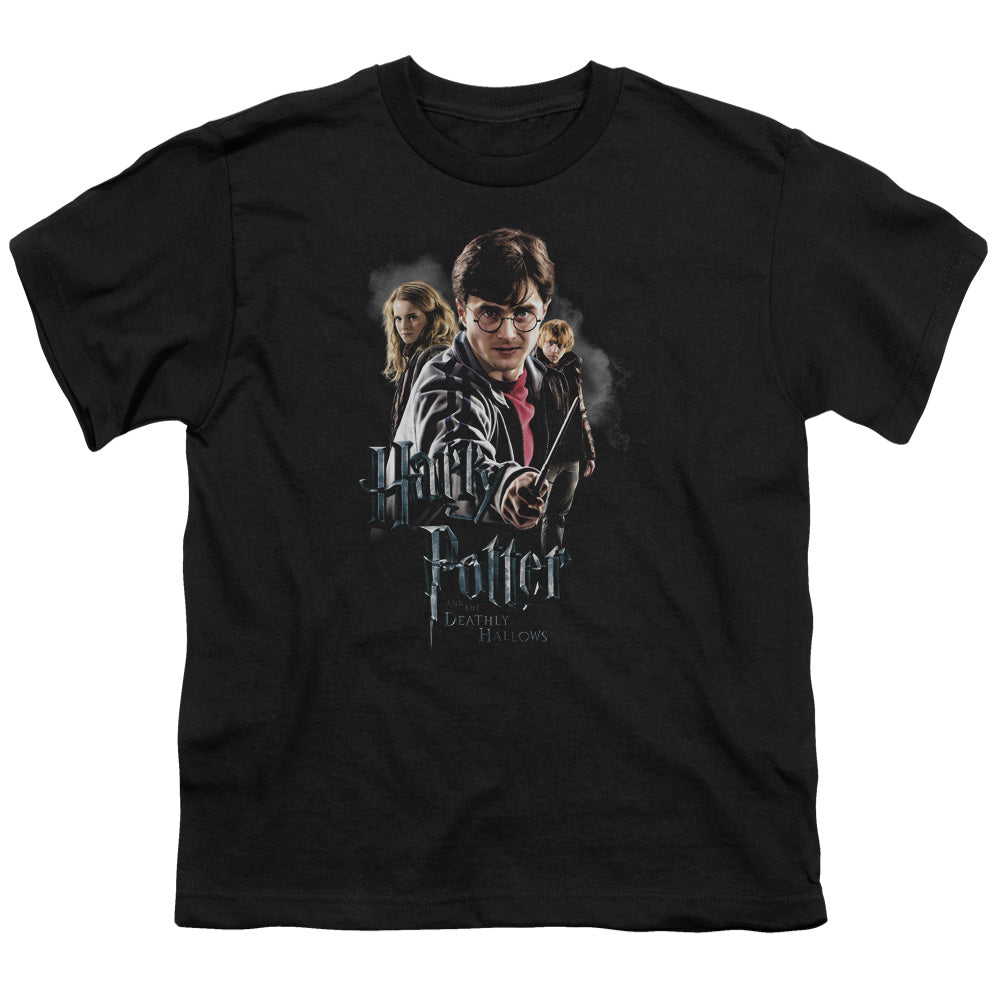 Harry Potter Deathly Hollows Cast Kids Youth T Shirt Black Officially Licensed