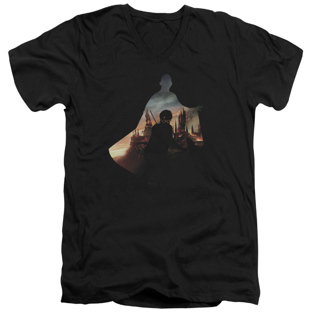 Harry Potter Voldemort Looms Mens Slim Fit V-Neck T Shirt Black Officially Licensed
