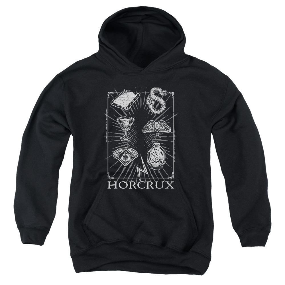 Harry Potter Horcrux Symbols Kids Youth Hoodie Black Officially Licensed