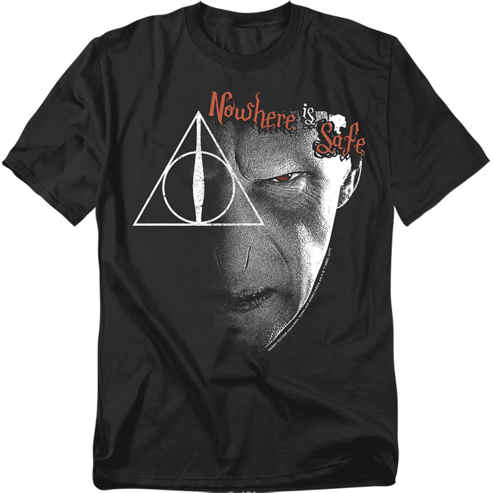 Harry Potter Nowhere Is Safe Mens T Shirt Black Officially Licensed