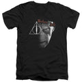 Harry Potter Nowhere is Safe Mens Slim Fit V-Neck T Shirt Black Officially Licensed