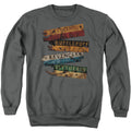 Harry Potter Burnt Banners Mens Crewneck Sweatshirt Charcoal Officially Licensed