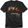 Harry Potter Burning Hogwarts Mens T Shirt Black Officially Licensed