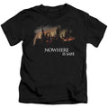 Harry Potter Burning Hogwarts Juvenile Kids Youth T Shirt Black Officially Licensed