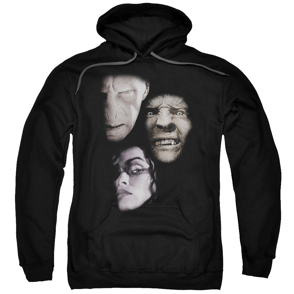 Harry Potter Villian Heads Mens Hoodie Black Officially Licensed