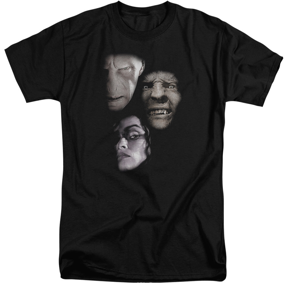 Harry Potter Villian Heads Mens Tall T Shirt Black Officially Licensed