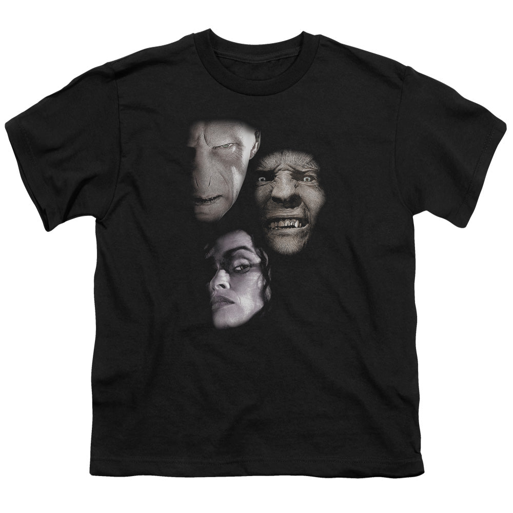 Harry Potter Villian Heads Kids Youth T Shirt Black Officially Licensed