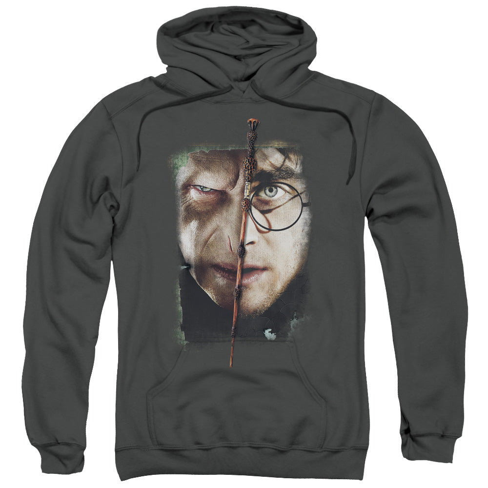 Harry Potter It All Ends Here Mens Hoodie Charcoal Officially Licensed