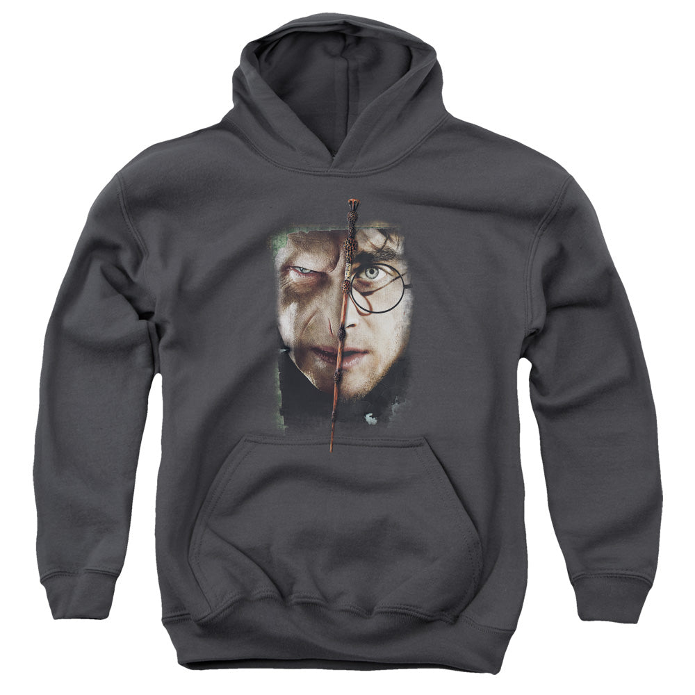 Harry Potter It All Ends Here Kids Youth Hoodie Charcoal Officially Licensed