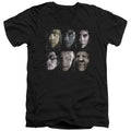 Harry Potter Horizontal Heads Mens Slim Fit V-Neck T Shirt Black Officially Licensed