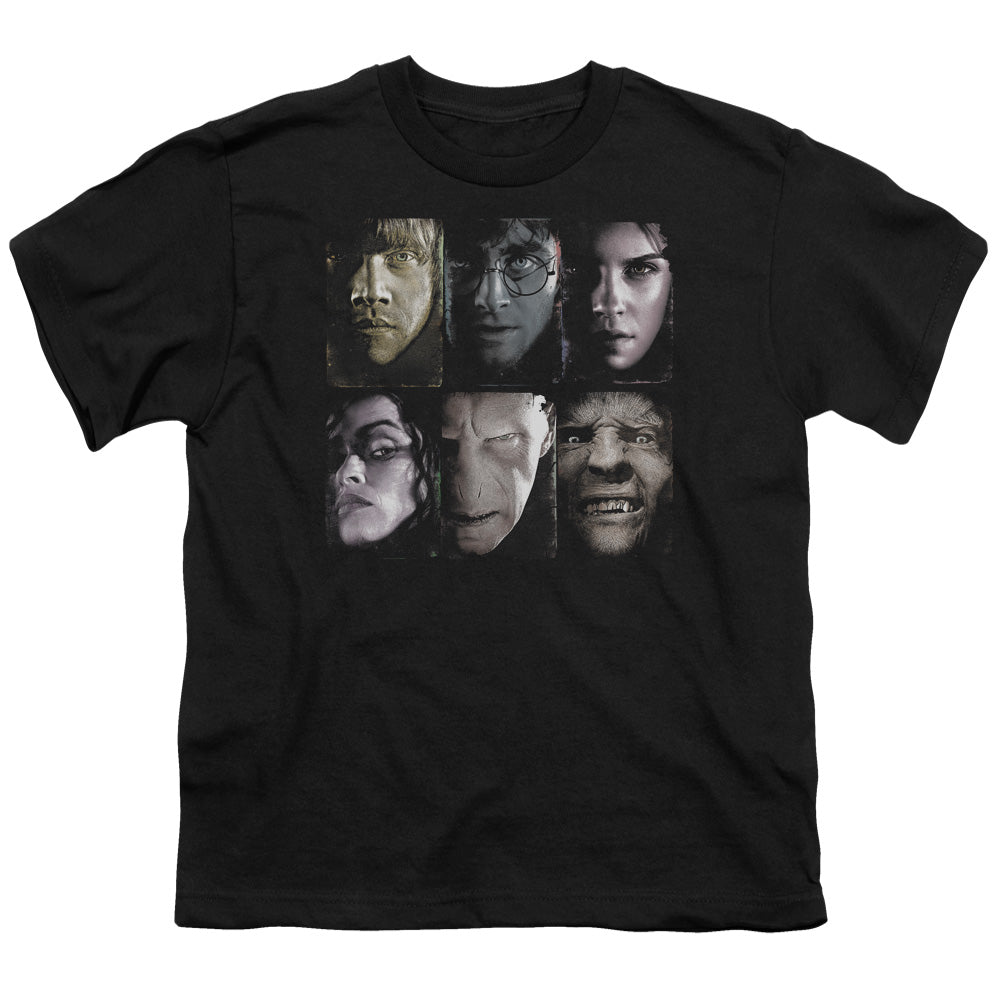 Harry Potter Horizontal Heads Kids Youth T Shirt Black Officially Licensed