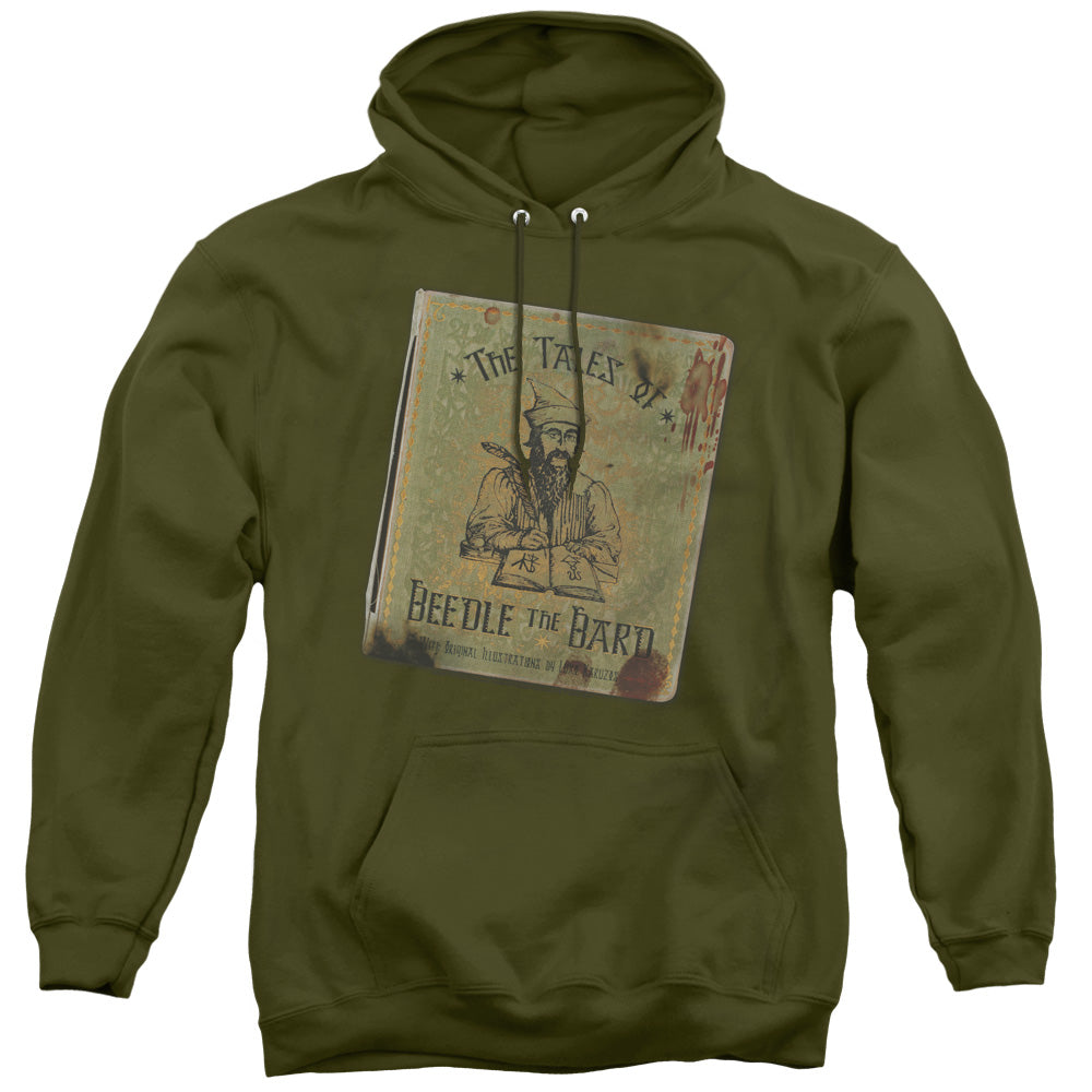 Harry Potter Beedle The Bard Mens Hoodie Military Green Officially Licensed