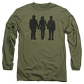 Harry Potter Three Stand Alone Mens Long Sleeve Shirt Military Green Officially Licensed Officially Licensed