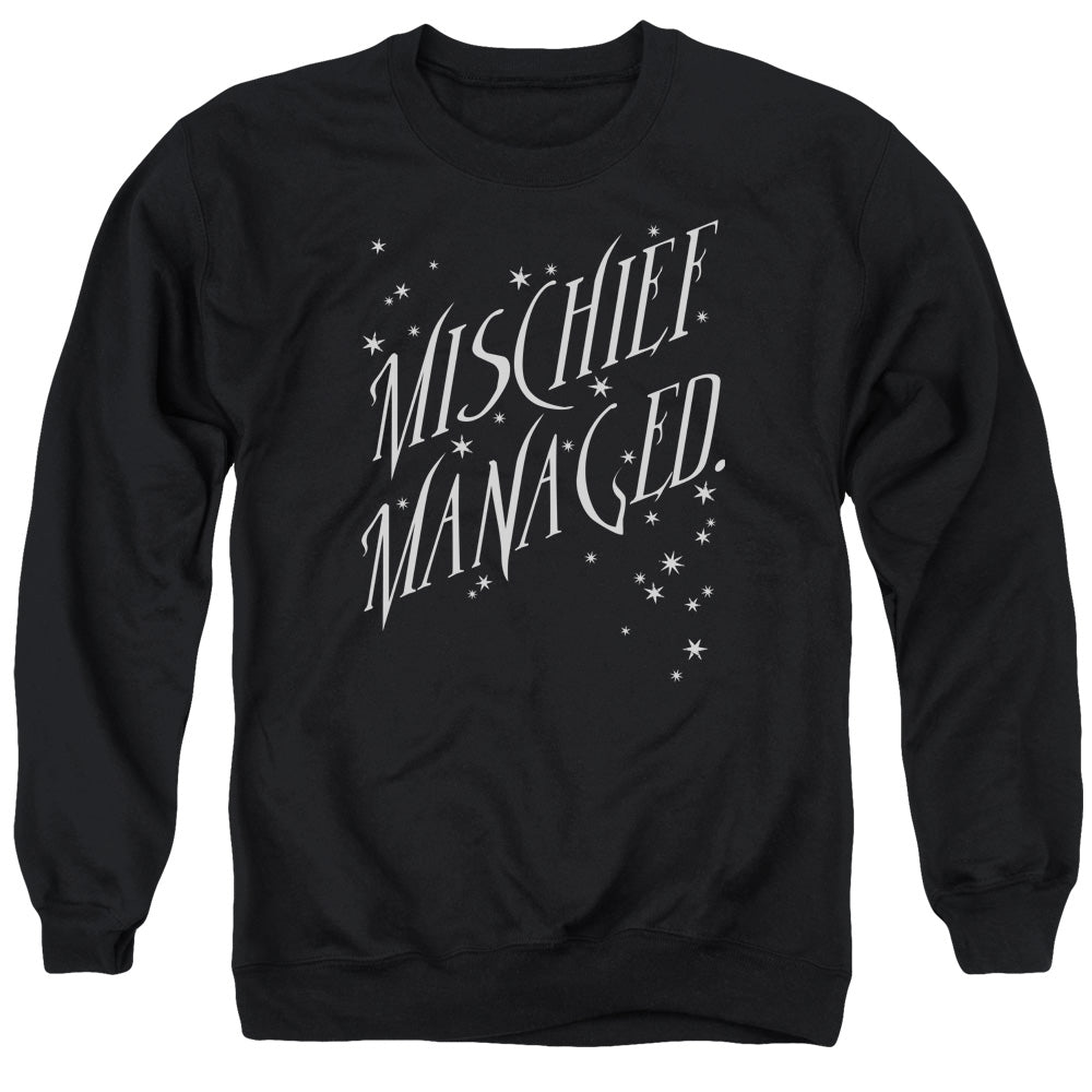 Harry Potter Mischief Managed 4 Mens Crewneck Sweatshirt Black Officially Licensed