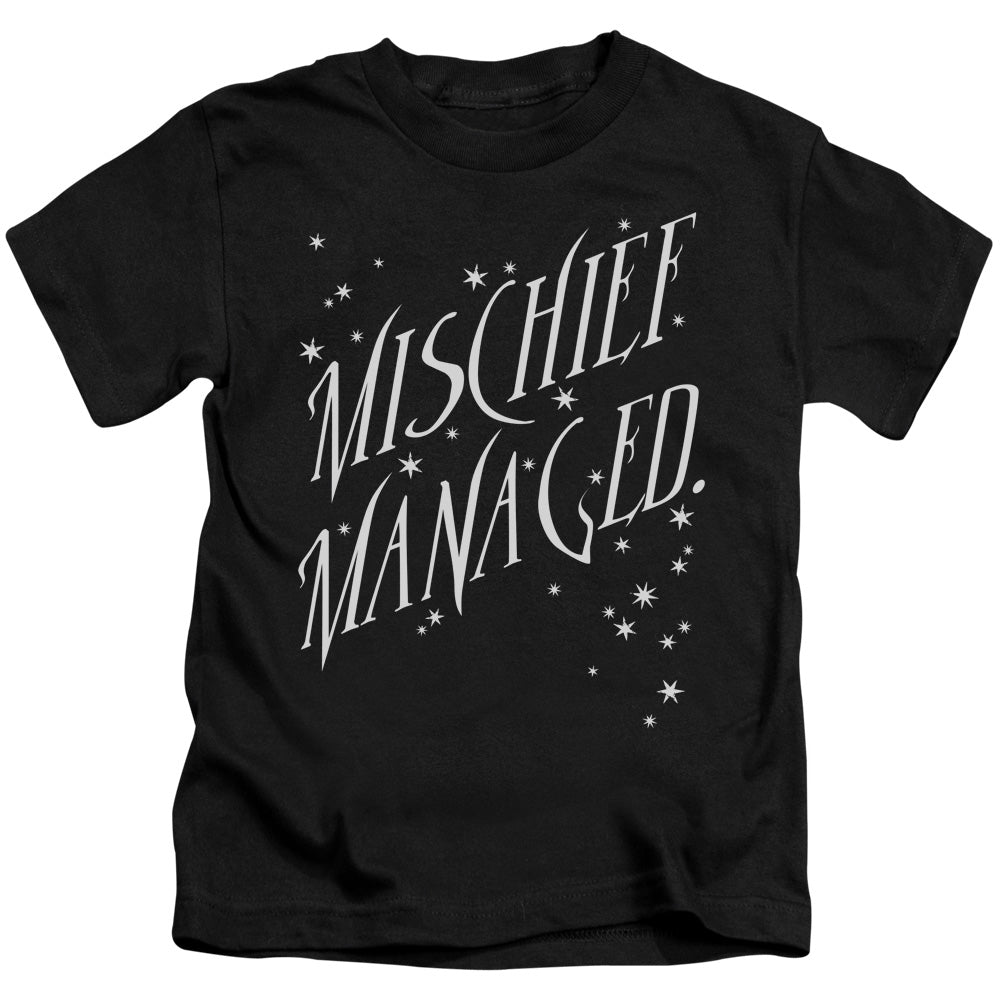 Harry Potter Mischief Managed 4 Juvenile Kids Youth T Shirt Black Officially Licensed