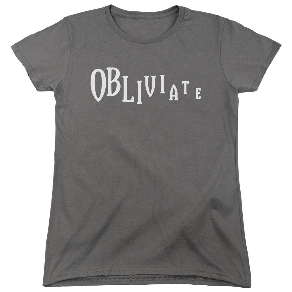 Harry Potter Obliviate Womens T Shirt Charcoal Officially Licensed