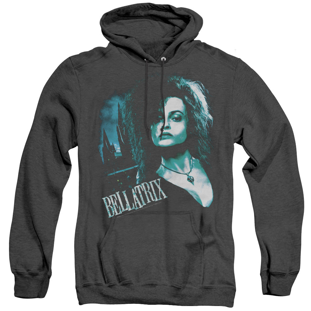 Harry Potter Bellatrix Closeup Heather Mens Hoodie Black Officially Licensed