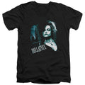 Harry Potter Bellatrix Closeup Mens Slim Fit V-Neck T Shirt Black Officially Licensed