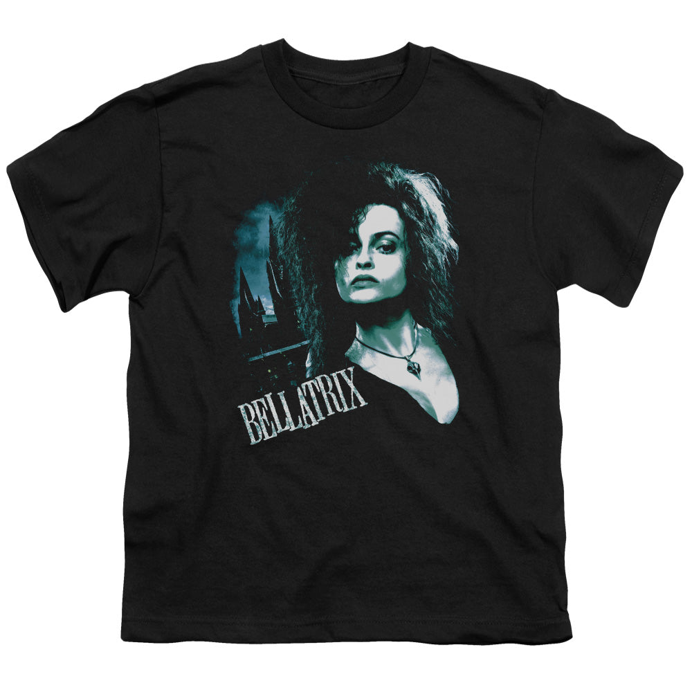 Harry Potter Bellatrix Closeup Kids Youth T Shirt Black Officially Licensed