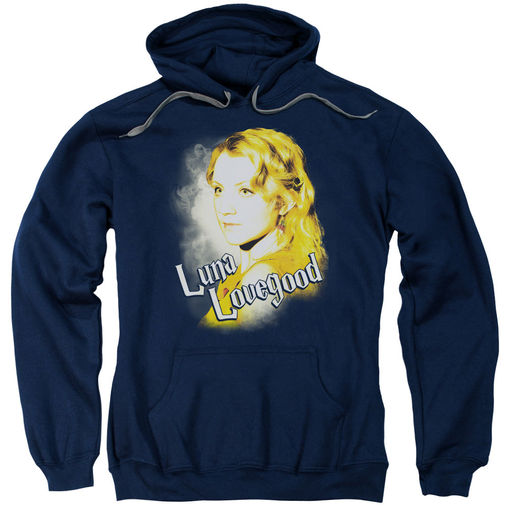 Harry Potter Luna Closeup Mens Hoodie Navy Blue Officially Licensed