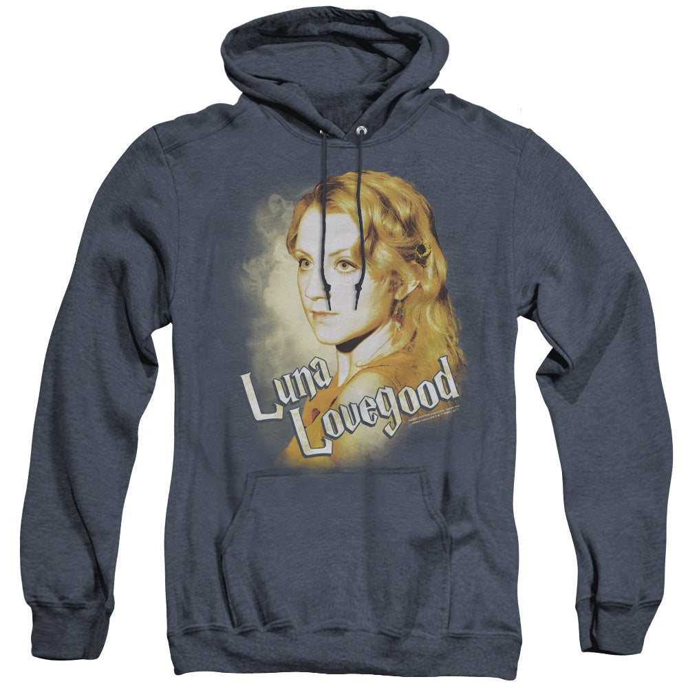 Harry Potter Luna Closeup Heather Mens Hoodie Navy Blue Officially Licensed