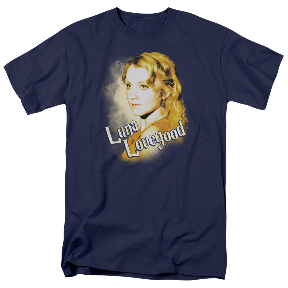 Harry Potter Luna Closeup Mens T Shirt Navy Blue Officially Licensed