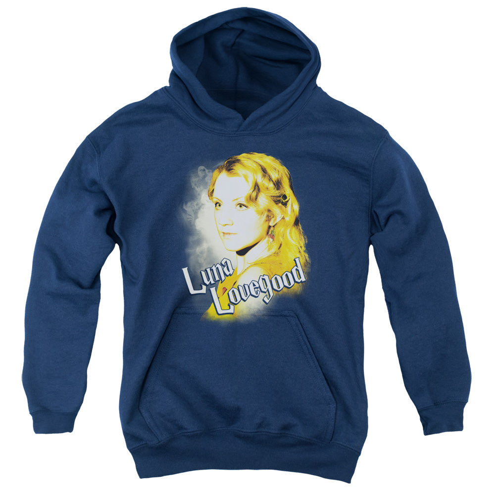 Harry Potter Luna Closeup Kids Youth Hoodie Navy Blue Officially Licensed