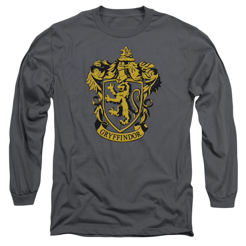 Harry Potter Gryffindor Crest Mens Long Sleeve Shirt Charcoal Officially Licensed Officially Licensed