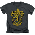Harry Potter Gryffindor Crest Juvenile Kids Youth T Shirt Charcoal Officially Licensed