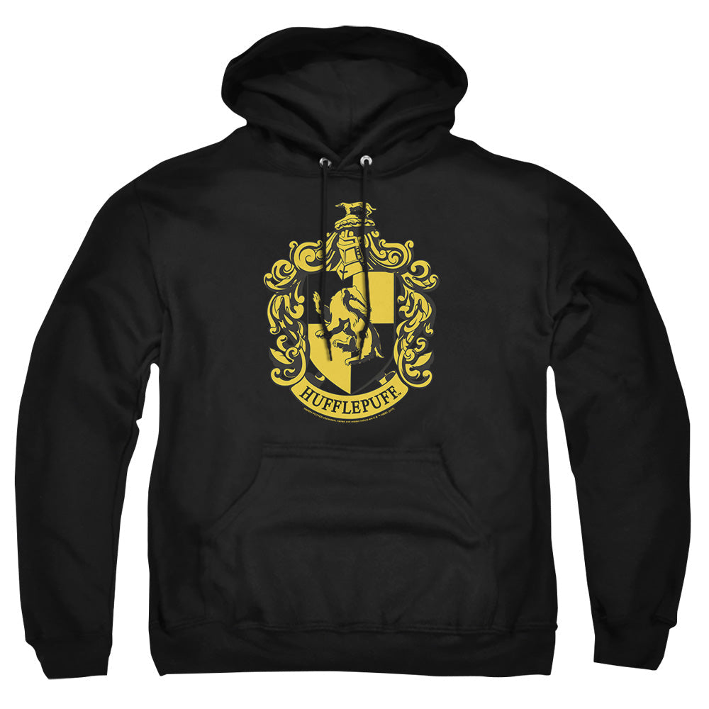 Harry Potter Hufflepuff Crest Mens Hoodie Black Officially Licensed