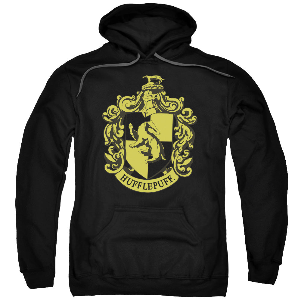Harry Potter Hufflepuff Crest Mens Hoodie Black Officially Licensed