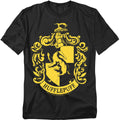 Harry Potter Hufflepuff Crest Mens T Shirt Black Officially Licensed