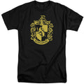 Harry Potter Hufflepuff Crest Mens Tall T Shirt Black Officially Licensed