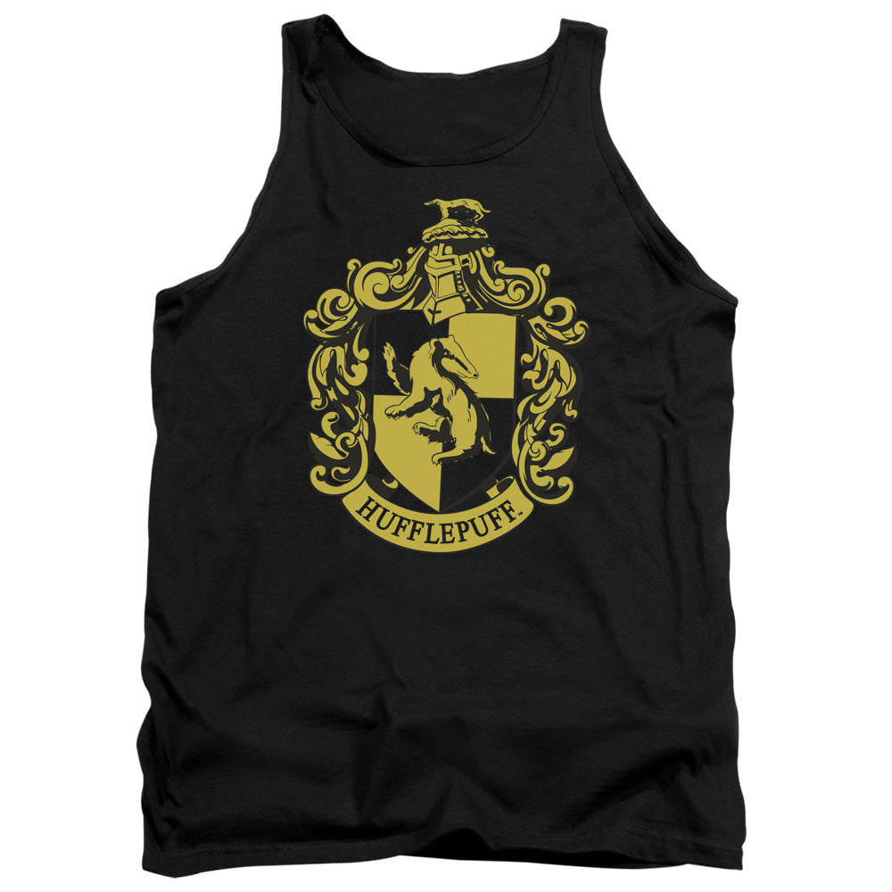Harry Potter Hufflepuff Crest Mens Tank Top Shirt Black Officially Licensed