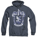 Harry Potter Ravenclaw Crest Heather Mens Hoodie Navy Blue Officially Licensed