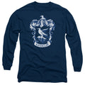 Harry Potter Ravenclaw Crest Mens Long Sleeve Shirt Navy Blue Officially Licensed