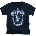 Harry Potter Ravenclaw Crest Juvenile Kids Youth T Shirt Navy Blue Officially Licensed