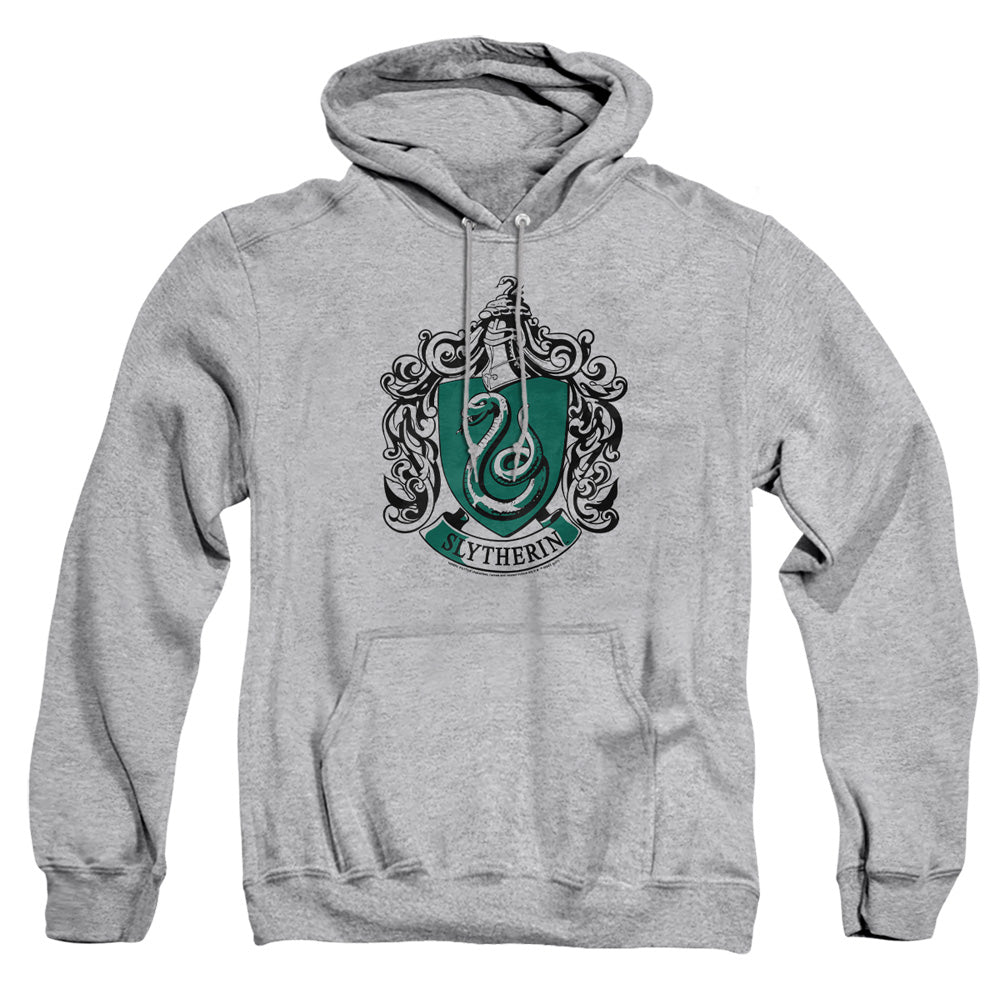 Harry Potter Slytherin Crest Mens Hoodie Athletic Heather Officially Licensed