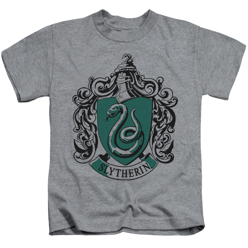 Harry Potter Slytherin Crest Juvenile Kids Youth T Shirt Athletic Heather Officially Licensed