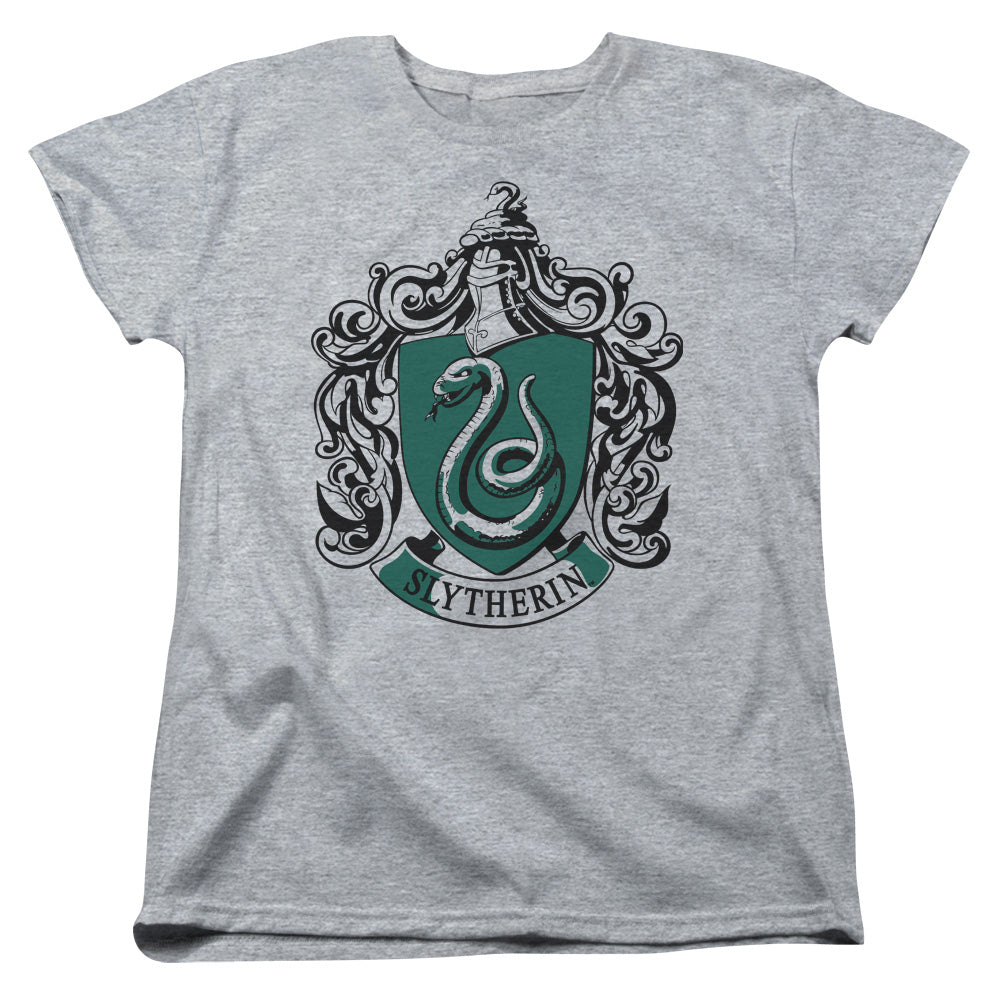 Harry Potter Slytherin Crest Womens T Shirt Athletic Heather Officially Licensed